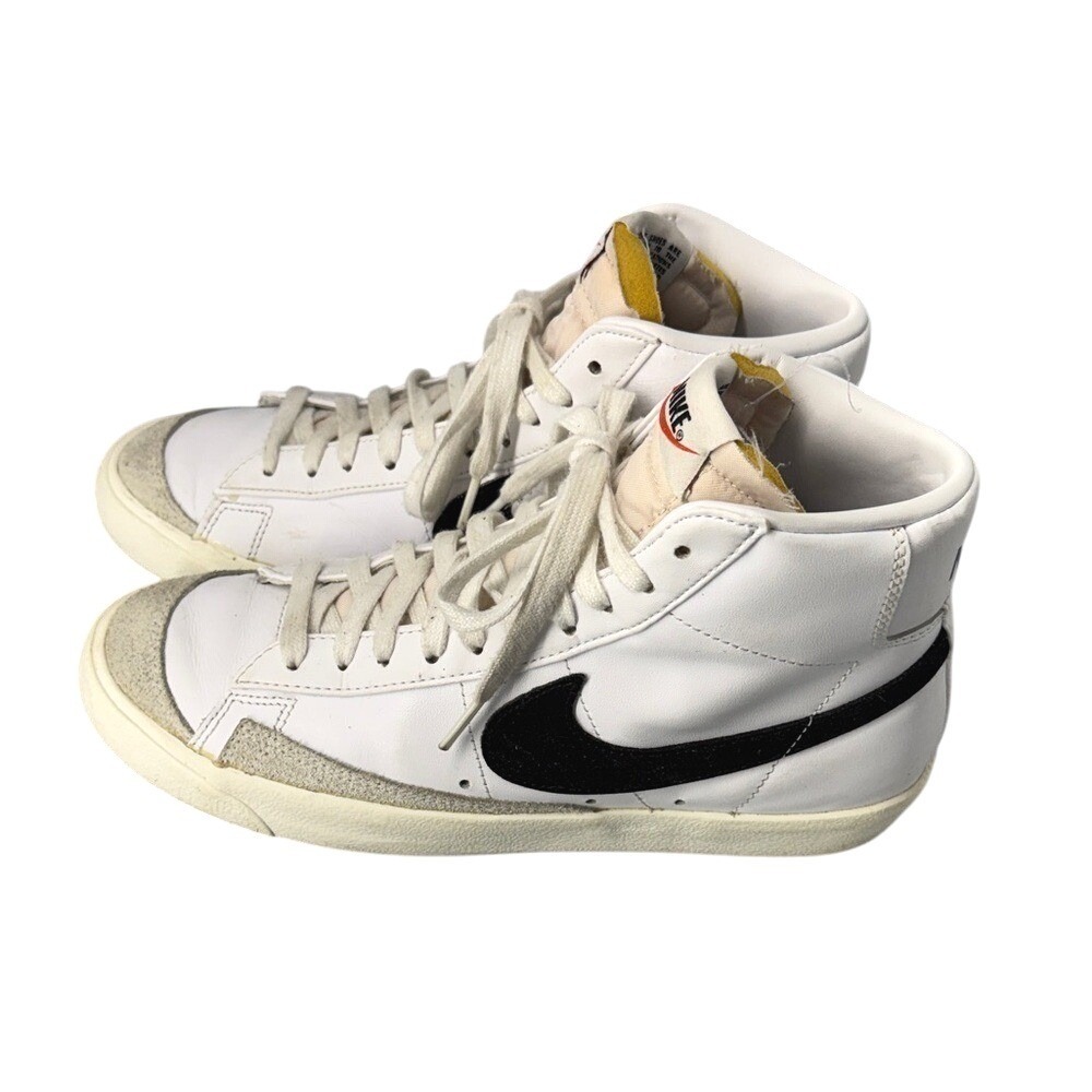 Nike Blazer Mid 77 Vintage White Black Suede High Top Sneakers Mens Size 7.5